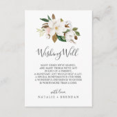 Elegant Magnolia | Witte weddenschappen — Kaart (Voorkant)