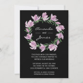Elegant Magnolia Wreath Wedding Invitations (Voorkant)