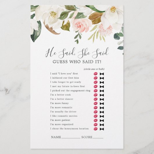 Elegant Magnolia zei dat ze het spelletje flyer ze (Voorkant)