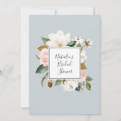 Elegant Magnolia | Zwart-wit Vrijgezellenfeest Kaart (Achterkant)