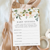 Elegant Magnolias Baby shower Guessing Game Kaart