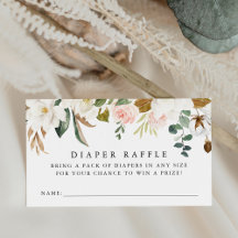 Elegant Magnolias Baby shower Luier Raffle