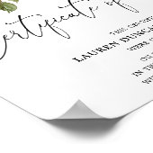 Elegant Magnolias & Cotton Certificate of Marriage Poster (Hoek)