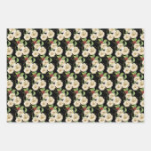 Elegant Magnolias en Red Berry Foliage Holiday Inpakpapier Vel (Voorkant 3)