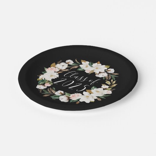 Elegant Magnolias Klasse 2023 Afstuderen Papieren Bordje (Gekanteld)