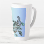 Elegant Magpie Bird Bonsai Latte Coffee Mug Mok (Rechterhoek)