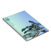 Elegant Magpie Bird & Japanese Bonsai Drawstring B Notitieboek (Rechterzijde)