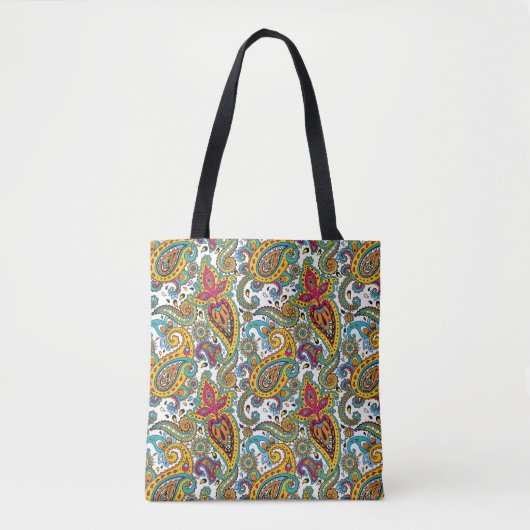 Elegant Maharani Queen Paisley Pattern Tote Bag (Voorkant)