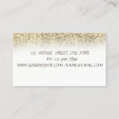 Elegant Maid Cleaning Gold Glitter Visitekaartje (Achterkant)