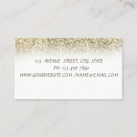 Elegant Maid Cleaning House Roof Gold Glitter Visitekaartje (Achterkant)