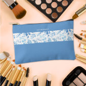 Elegant Maid of Honor Blue Floral  Etui