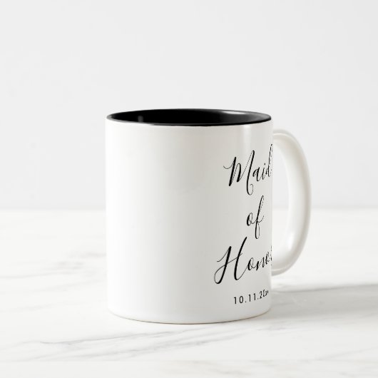 Elegant Maid of Honor Tweekleurige Koffiemok (Voorkant rechts)