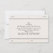 Elegant  Maid of Honor Voorstel Kaart (Voorkant)