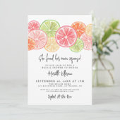 Elegant Main Squeeze Citrus Bridal Shower Kaart (Staand voorkant)