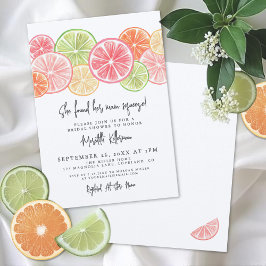 Elegant Main Squeeze Citrus Bridal Shower Kaart