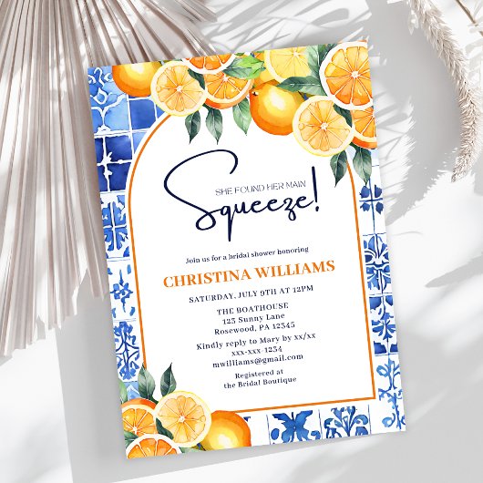 Elegant Main Squeeze Citrus Zomer Vrijgezellenfees Kaart