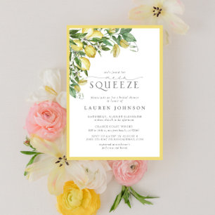 Elegant Main Squeeze Lemon Yellow Vrijgezellenfees Kaart