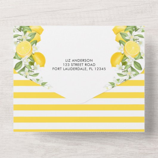 Elegant Main Squeeze Vrijgezellenfeest All In One Uitnodiging (Achterkant)