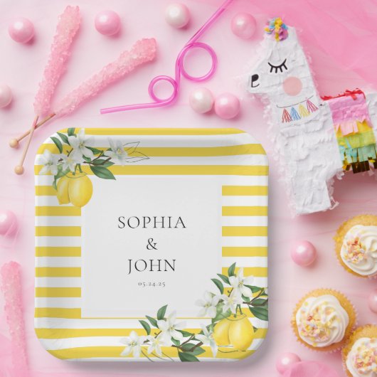 Elegant Main Squeeze Vrijgezellenfeest Papieren Bordje (Feest)