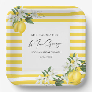 Elegant Main Squeeze Vrijgezellenfeest Papieren Bordje