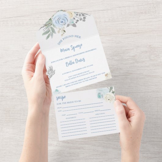 Elegant Main Squeeze Winter Vrijgezellenfeest All In One Uitnodiging (Afscheurbaar)