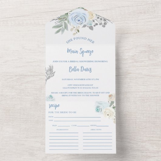 Elegant Main Squeeze Winter Vrijgezellenfeest All In One Uitnodiging (Binnen)