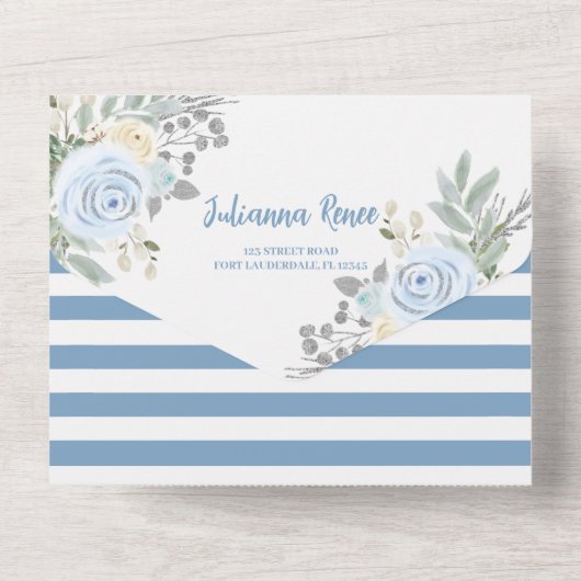 Elegant Main Squeeze Winter Vrijgezellenfeest All In One Uitnodiging (Achterkant)