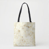 Elegant maisy crème en witte crème tote bag (Voorkant)