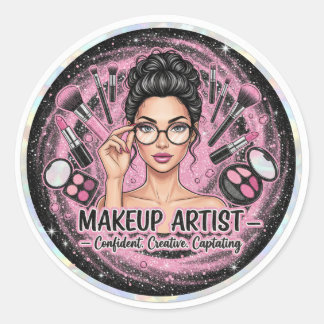 Elegant Make-up Artiest Professionele Sticker - Mi