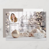 Elegant makelaar Marketing Christmas Briefkaart (Voorkant / Achterkant)