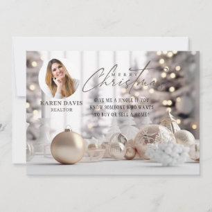 Elegant makelaar Marketing Christmas Briefkaart