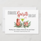 Elegant maken van spirits Bright Red & Green Compa Feestdagenkaart (Voorkant)
