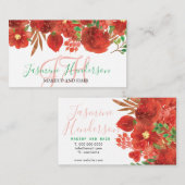 Elegant Makeup and Hair for Christmas Fashion Visitekaartje (Voorkant / Achterkant)