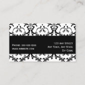 Elegant Makeup Artiest Visitekaartjes Damask (Achterkant)