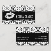 Elegant Makeup Artiest Visitekaartjes Damask (Voorkant / Achterkant)