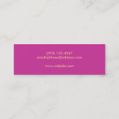 Elegant Makeup Artist Gold Pink Makeup Brush Mini Visitekaartje (Achterkant)