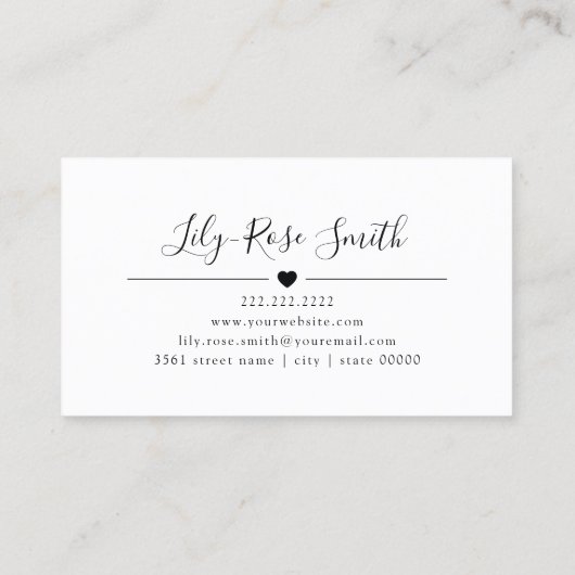 Elegant Makeup Artist Hair Stylist Pink Floral Visitekaartje (Achterkant)