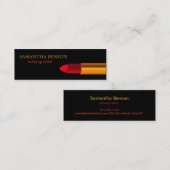 Elegant Makeup Artist Lipstick Beauty Mini Visitekaartje (Voorkant / Achterkant)