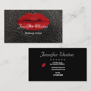 Elegant Makeup Artist/Rode Lips - Visitekaartjes