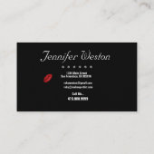 Elegant Makeup Artist/Rode Lips - Visitekaartjes (Achterkant)