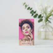 Elegant Makeup Full Photo Makeup Artist Visitekaartje (Staand voorkant)