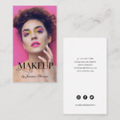 Elegant Makeup Full Photo Makeup Artist Visitekaartje (Voorkant / Achterkant)