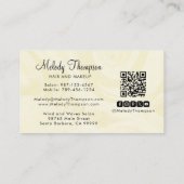 Elegant Makeup Photo Logo QR Code Social Icon  Visitekaartje (Achterkant)