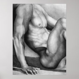 Elegant Male-nude Hand Tekening Wall Art Poster
