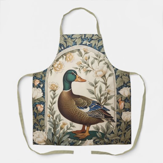 Elegant Mallard Duck William Morris Inspired  Schort (Voorkant)