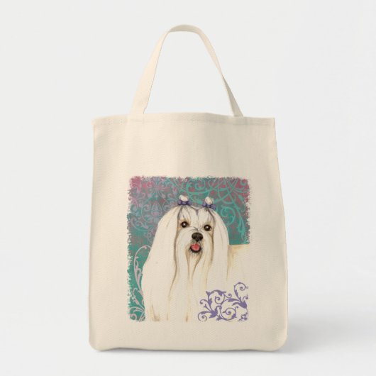 Elegant Maltese Tote Bag (Voorkant)
