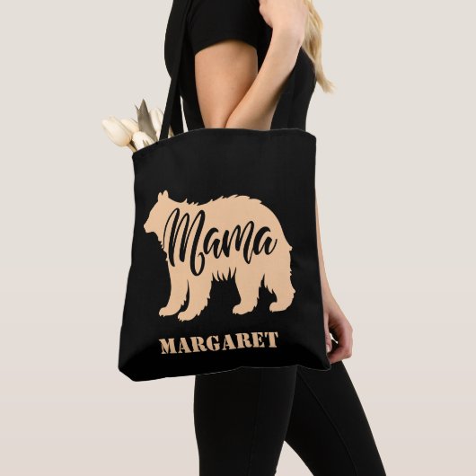 Elegant Mama beer gepersonaliseerd Tote Bag (Dichtbij)