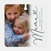 Elegant Mama Photo Kerstmetal Ornament (Achterkant)