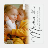 Elegant Mama Photo Kerstmetal Ornament (Voorkant)