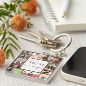 Elegant mama We houden van je foto Collage Sleutel Sleutelhanger (Voorkant Rechts)